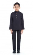 Fahaad Baju Melayu Kids in Crow Black