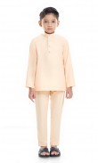 Fahaad Baju Melayu Kids in Light Apricot