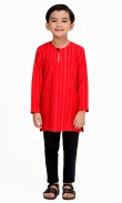 Zeki Kurta Kids in Red Chili