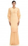 Zaheera Kurung in Orange Peach (AS-IS)