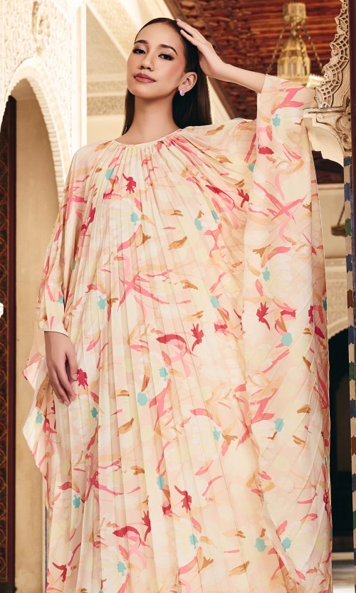 Peony Kaftan in Magnolia Cream