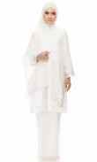 Khaleeda Kurung 2.0 in Daisy White