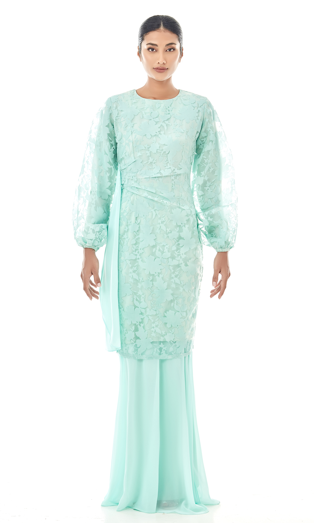 baju kurung pastel green